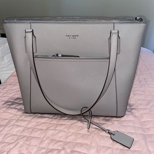 Kate Spade Light Gray Small Tote